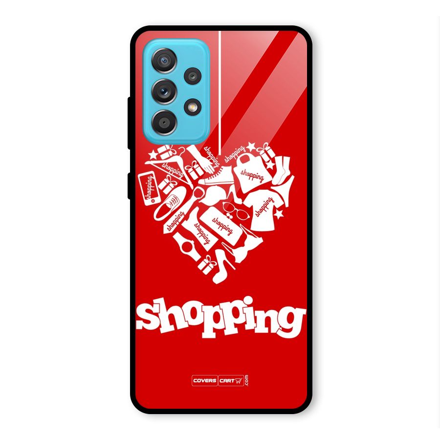 Shopaholic Shopping Love Glass Back Case for Galaxy A52s 5G