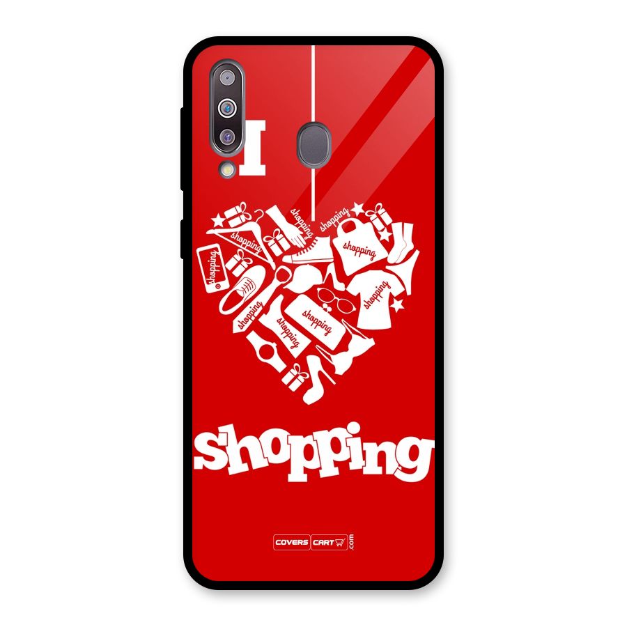 Shopaholic Shopping Love Glass Back Case for Galaxy M30