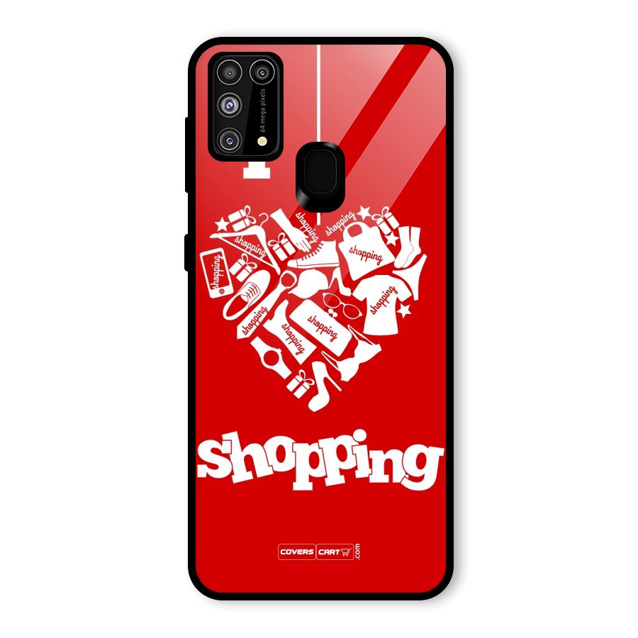Shopaholic Shopping Love Glass Back Case for Galaxy M31