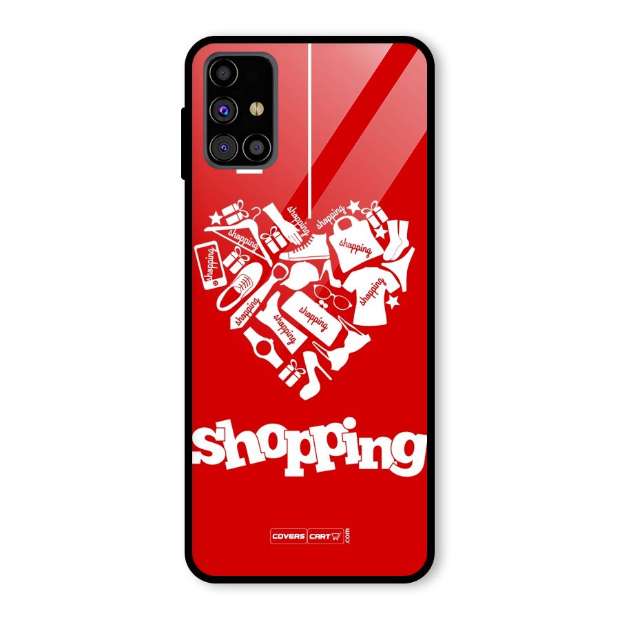 Shopaholic Shopping Love Glass Back Case for Galaxy M31s