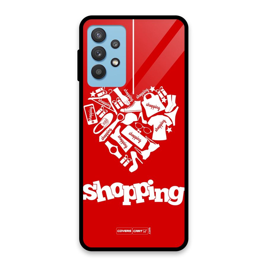 Shopaholic Shopping Love Glass Back Case for Galaxy M32 5G