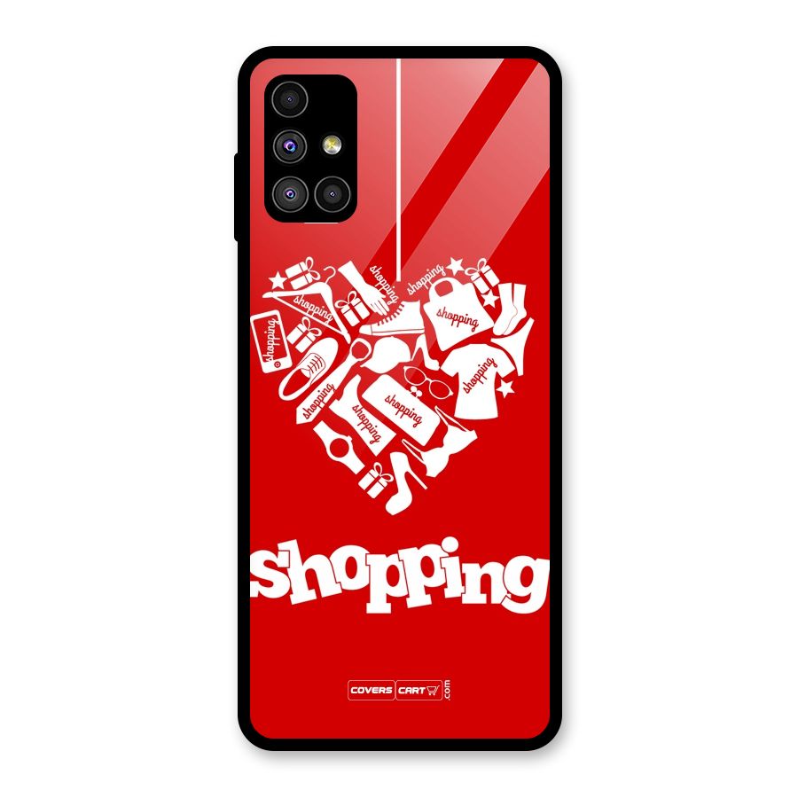 Shopaholic Shopping Love Glass Back Case for Galaxy M51