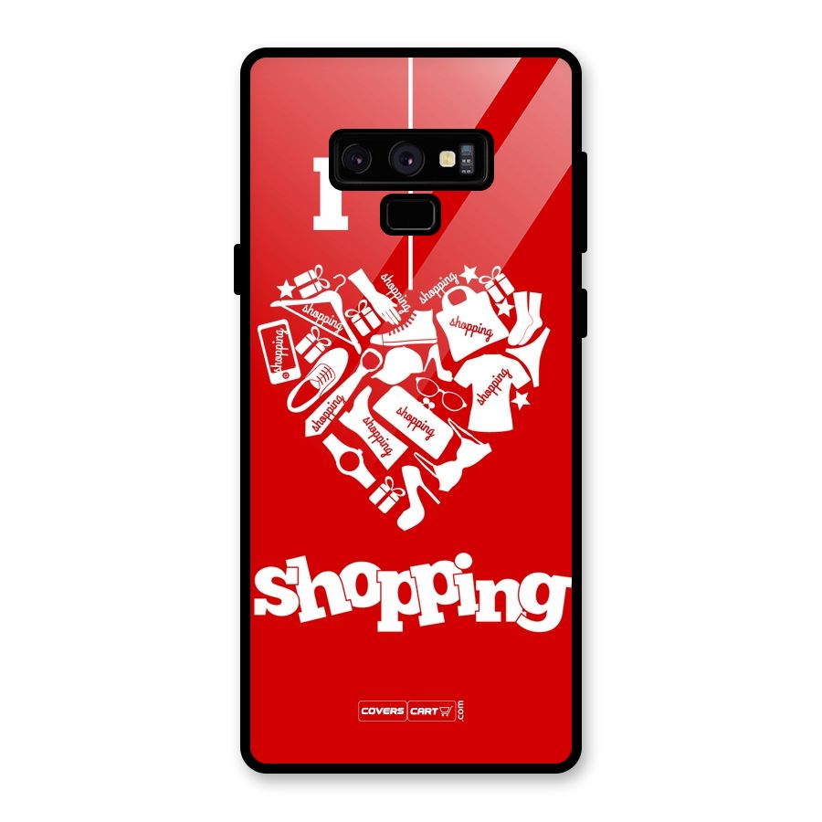 Shopaholic Shopping Love Glass Back Case for Galaxy Note 9