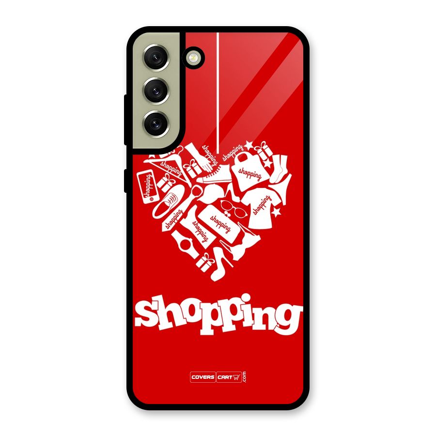 Shopaholic Shopping Love Glass Back Case for Galaxy S21 FE 5G
