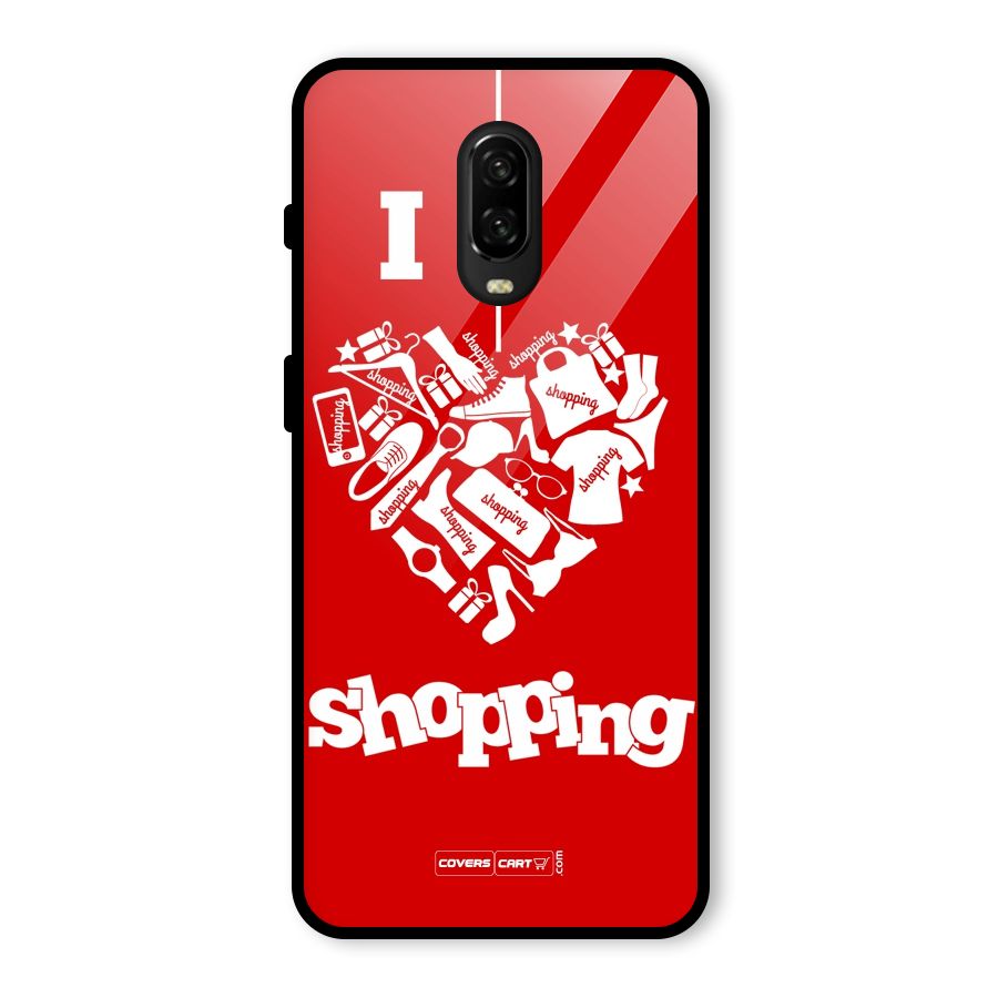 Shopaholic Shopping Love Glass Back Case for OnePlus 6T