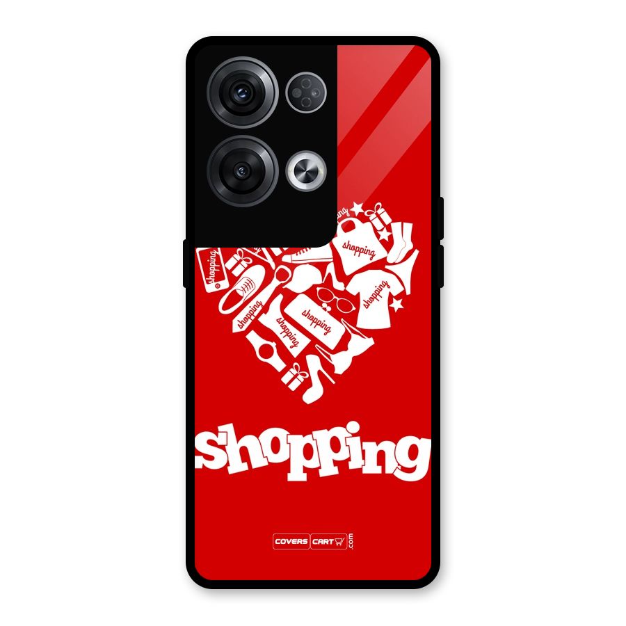 Shopaholic Shopping Love Glass Back Case for Oppo Reno8 Pro 5G