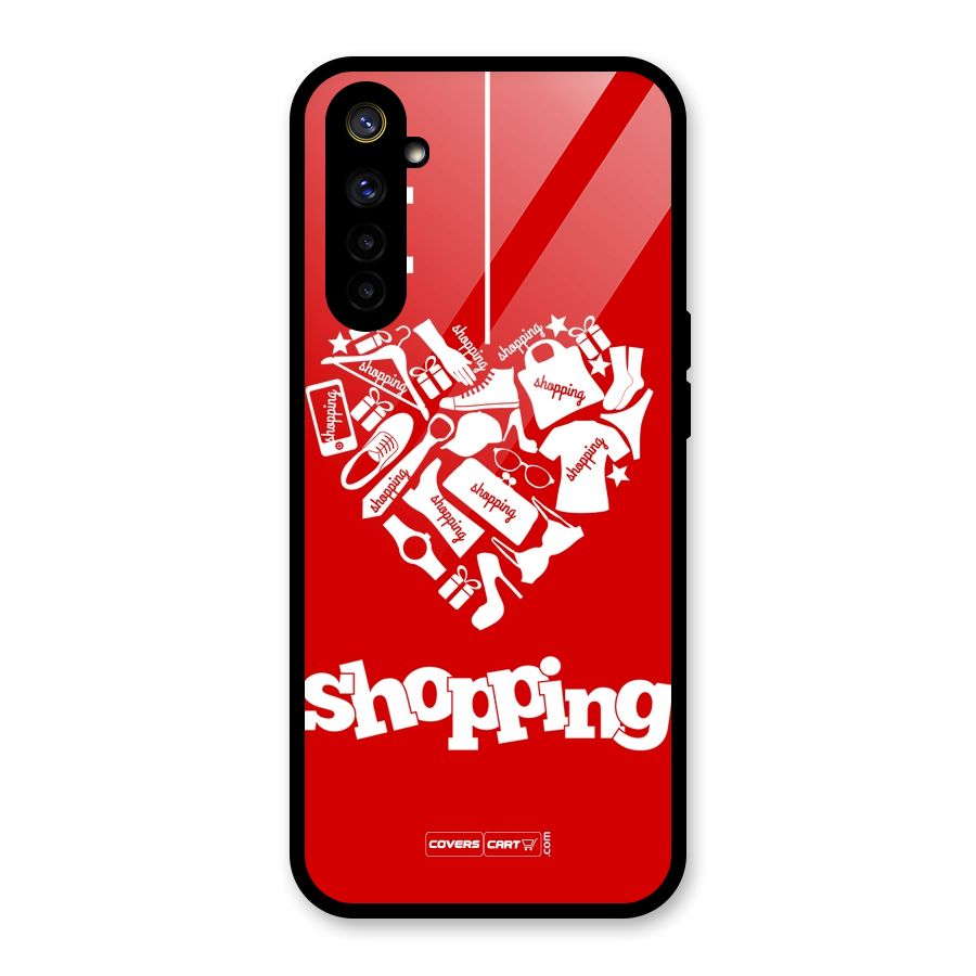 Shopaholic Shopping Love Glass Back Case for Realme 6i