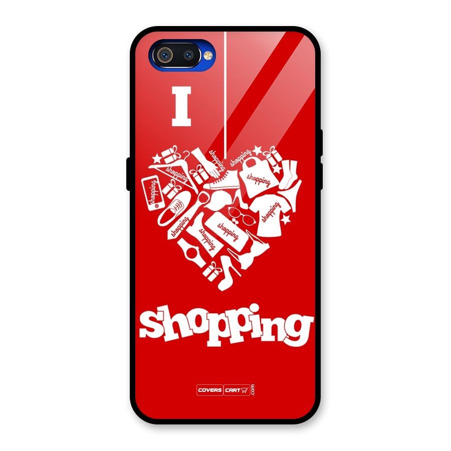 Shopaholic Shopping Love Glass Back Case for Realme C2