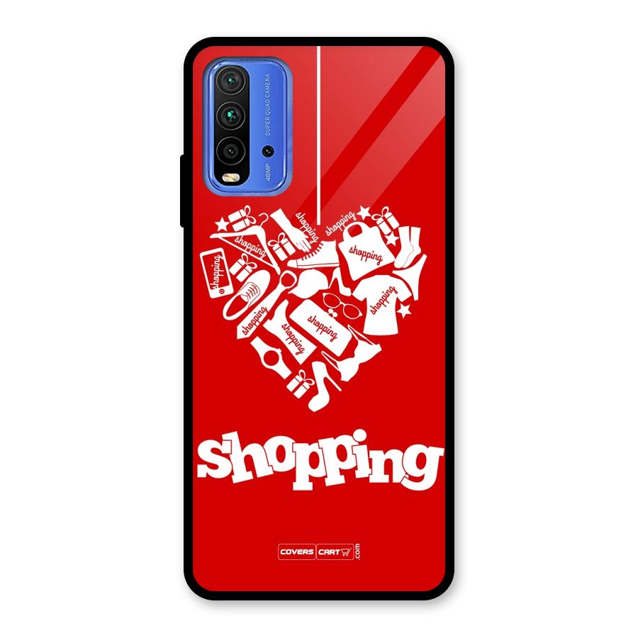 Shopaholic Shopping Love Glass Back Case for Redmi 9 Power