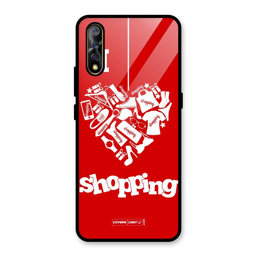 Shopaholic Shopping Love Glass Back Case for Vivo S1
