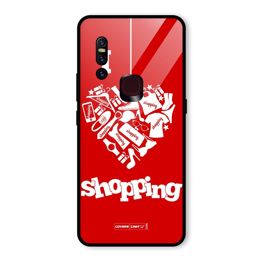 Shopaholic Shopping Love Glass Back Case for Vivo V15