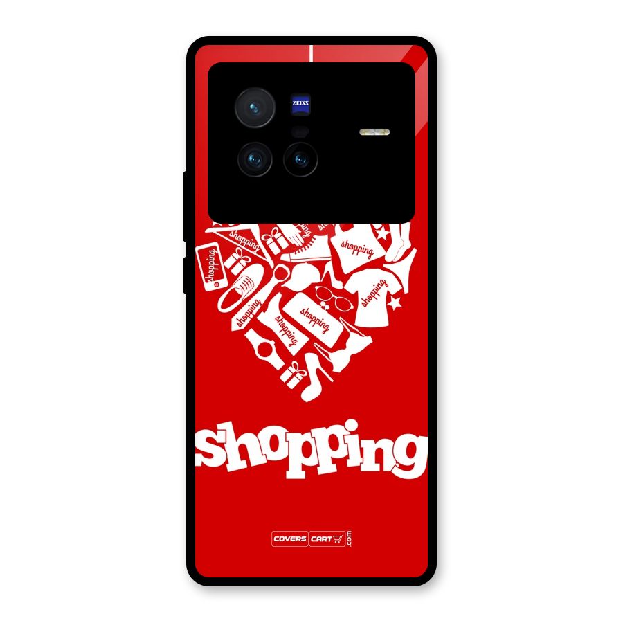 Shopaholic Shopping Love Glass Back Case for Vivo X80