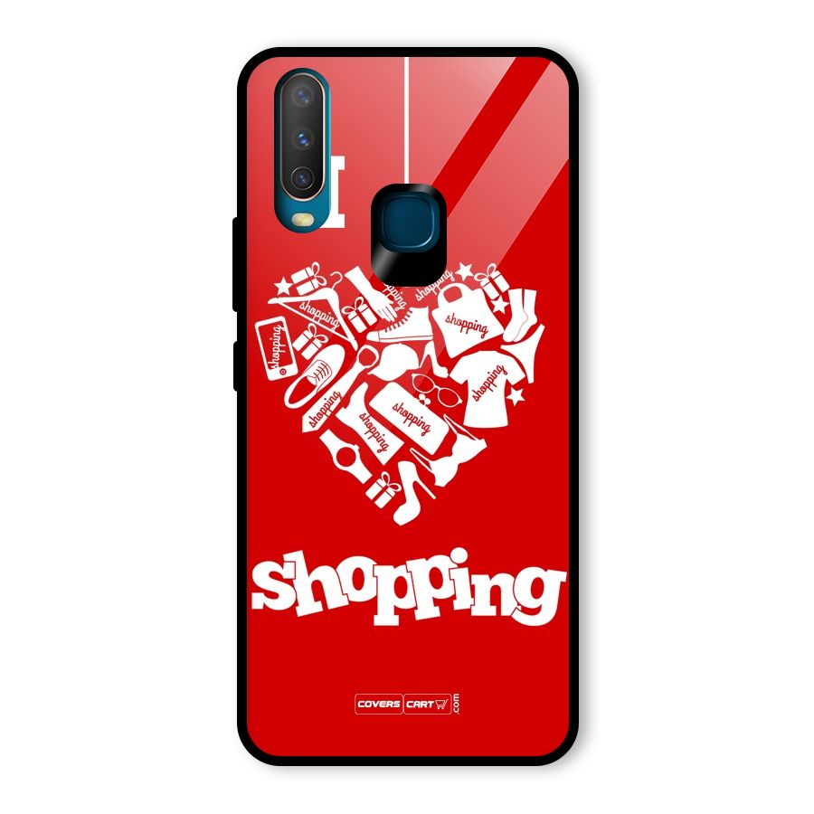 Shopaholic Shopping Love Glass Back Case for Vivo Y15