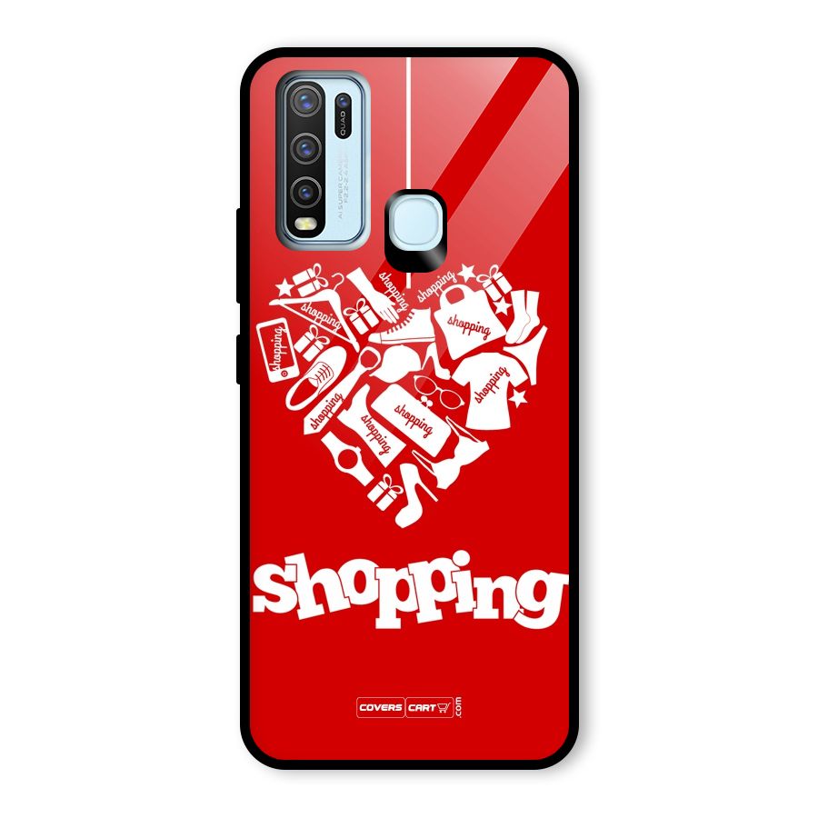 Shopaholic Shopping Love Glass Back Case for Vivo Y50