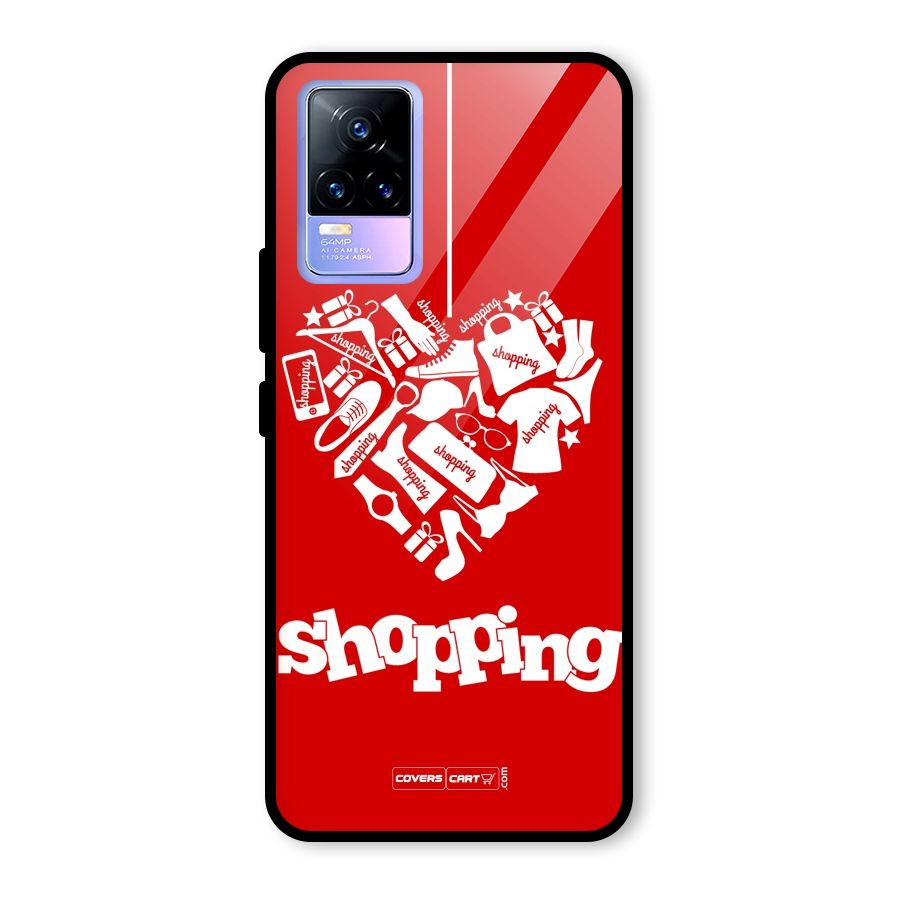 Shopaholic Shopping Love Glass Back Case for Vivo Y73