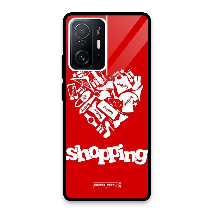 Shopaholic Shopping Love Glass Back Case for Xiaomi 11T Pro
