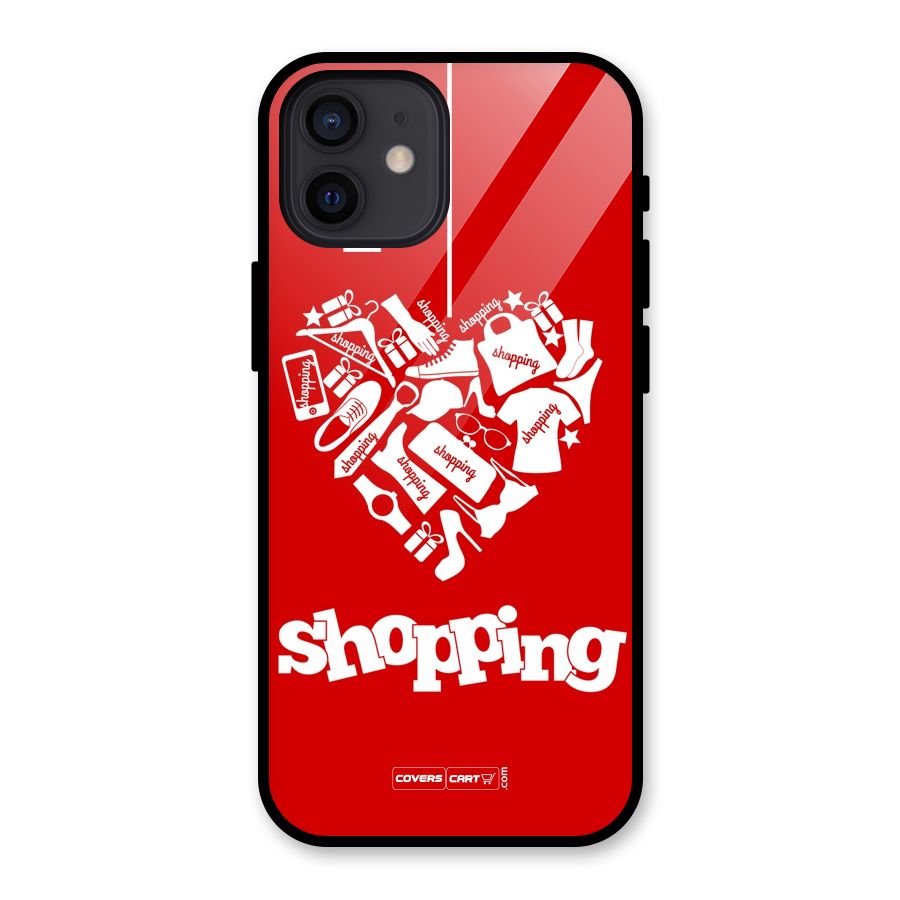 Shopaholic Shopping Love Glass Back Case for iPhone 12