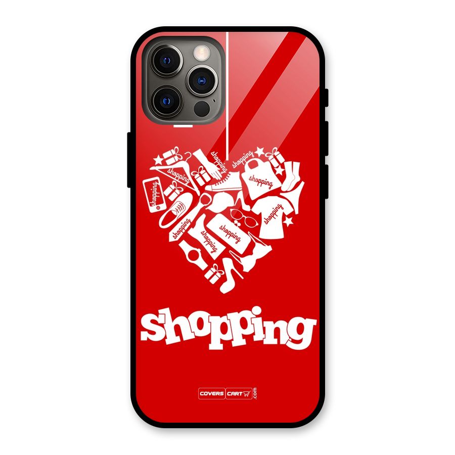Shopaholic Shopping Love Glass Back Case for iPhone 12 Pro