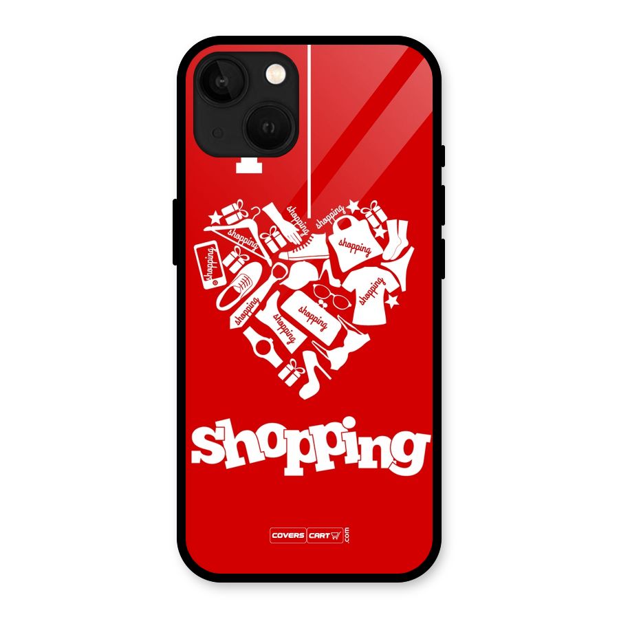 Shopaholic Shopping Love Glass Back Case for iPhone 13