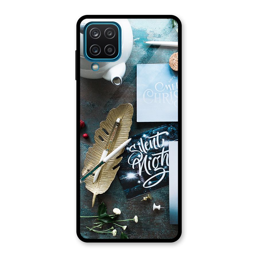 Silent Night Celebrations Glass Back Case for Galaxy A12