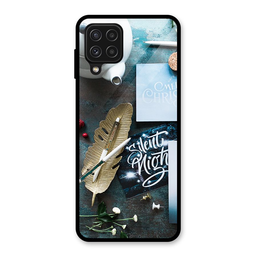 Silent Night Celebrations Glass Back Case for Galaxy A22 4G