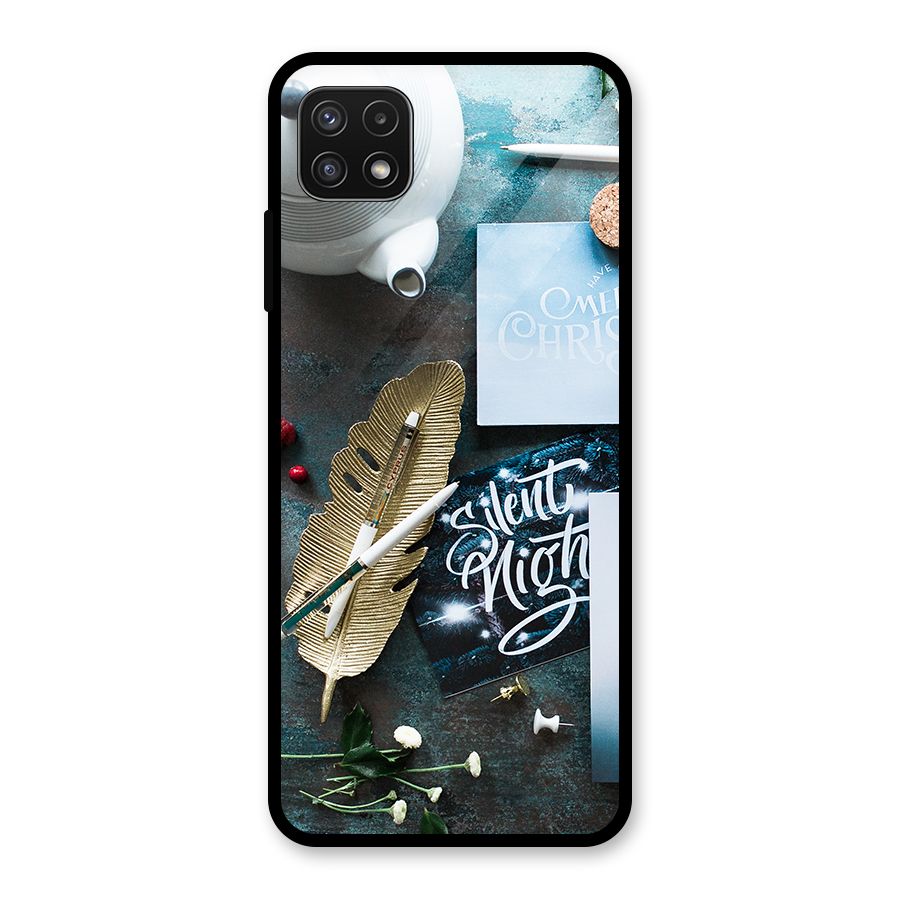 Silent Night Celebrations Glass Back Case for Galaxy A22 5G