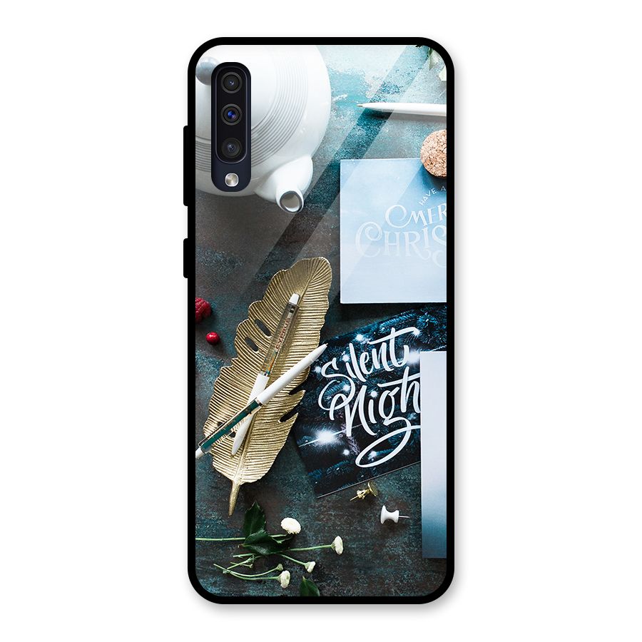 Silent Night Celebrations Glass Back Case for Galaxy A50s