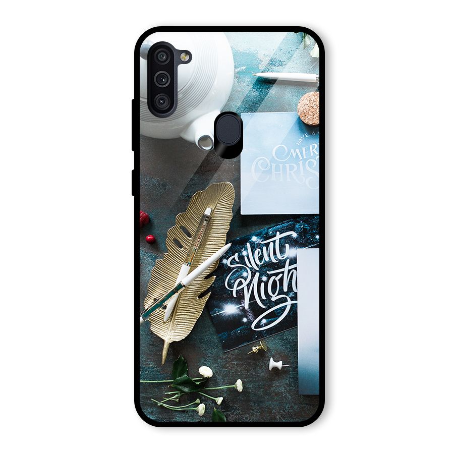 Silent Night Celebrations Glass Back Case for Galaxy M11