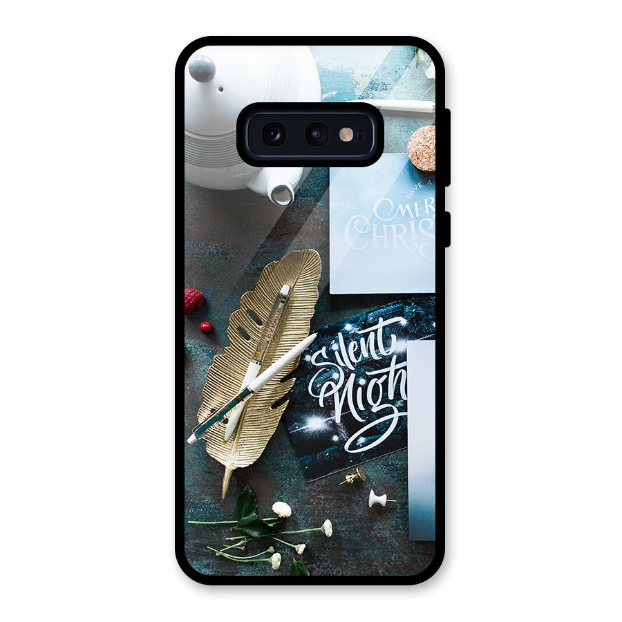 Silent Night Celebrations Glass Back Case for Galaxy S10e
