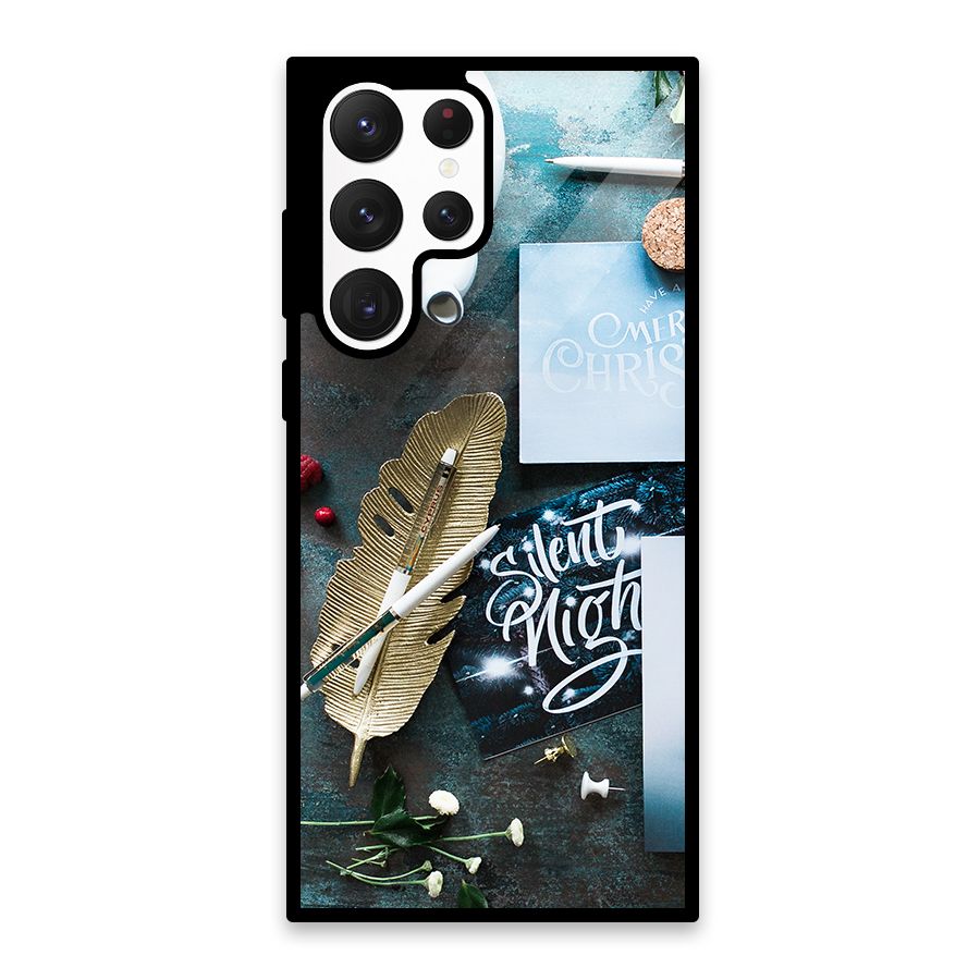 Silent Night Celebrations Glass Back Case for Galaxy S22 Ultra 5G