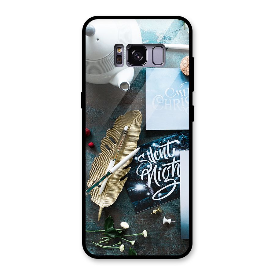 Silent Night Celebrations Glass Back Case for Galaxy S8