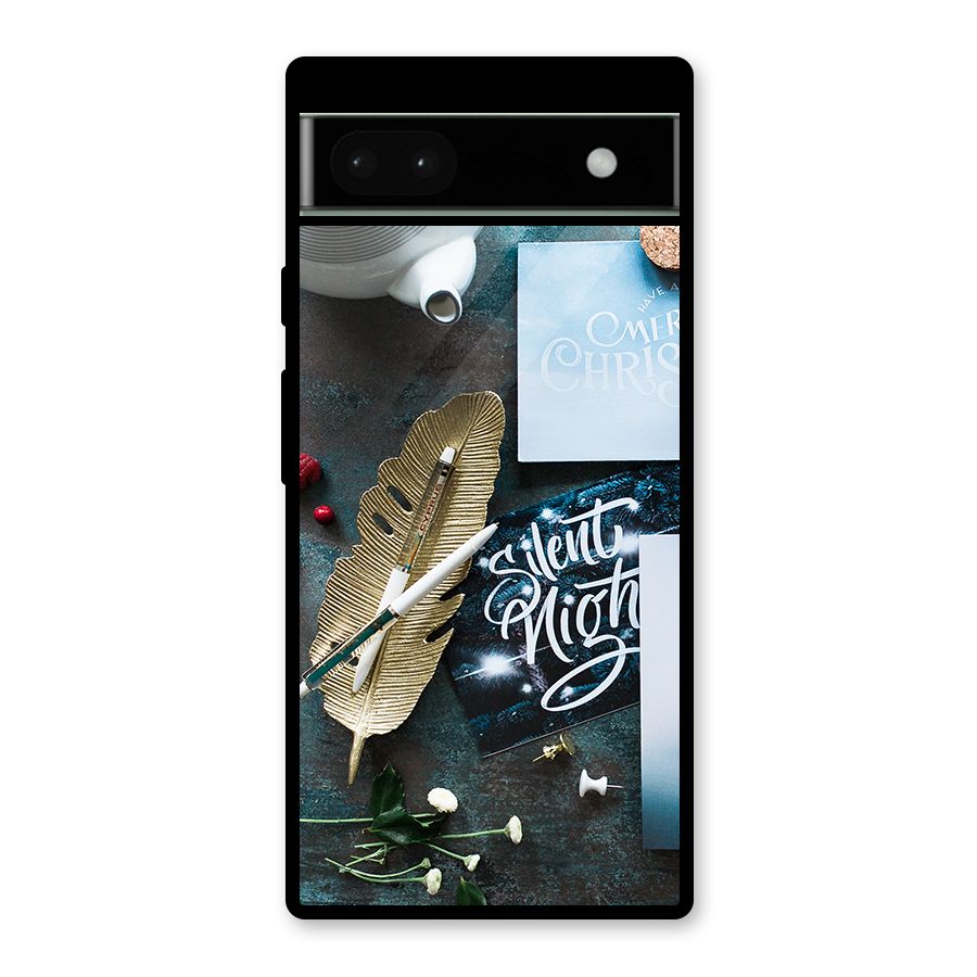 Silent Night Celebrations Glass Back Case for Google Pixel 6a