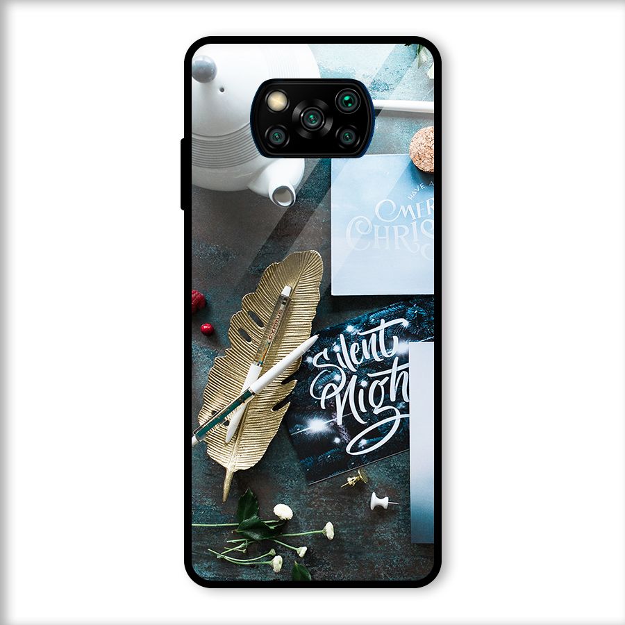 Silent Night Celebrations Glass Back Case for Poco X3