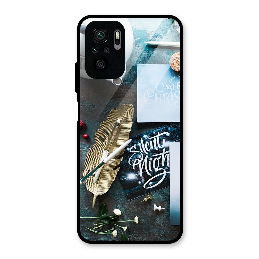 Silent Night Celebrations Glass Back Case for Redmi Note 10S