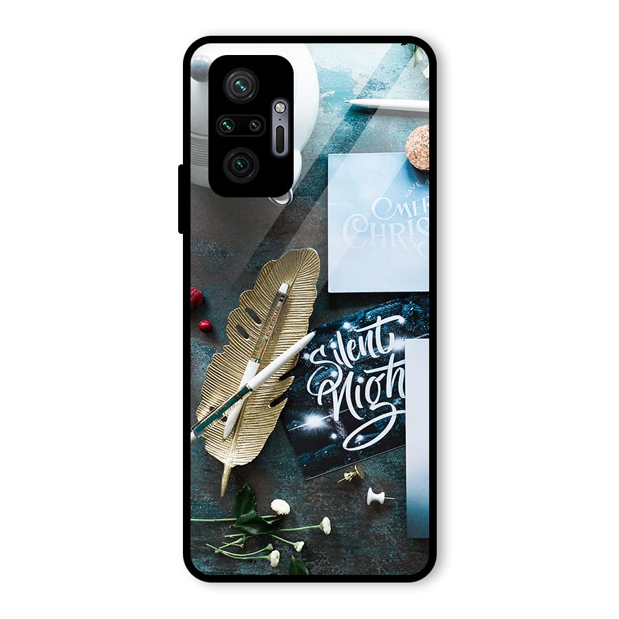 Silent Night Celebrations Glass Back Case for Redmi Note 10 Pro
