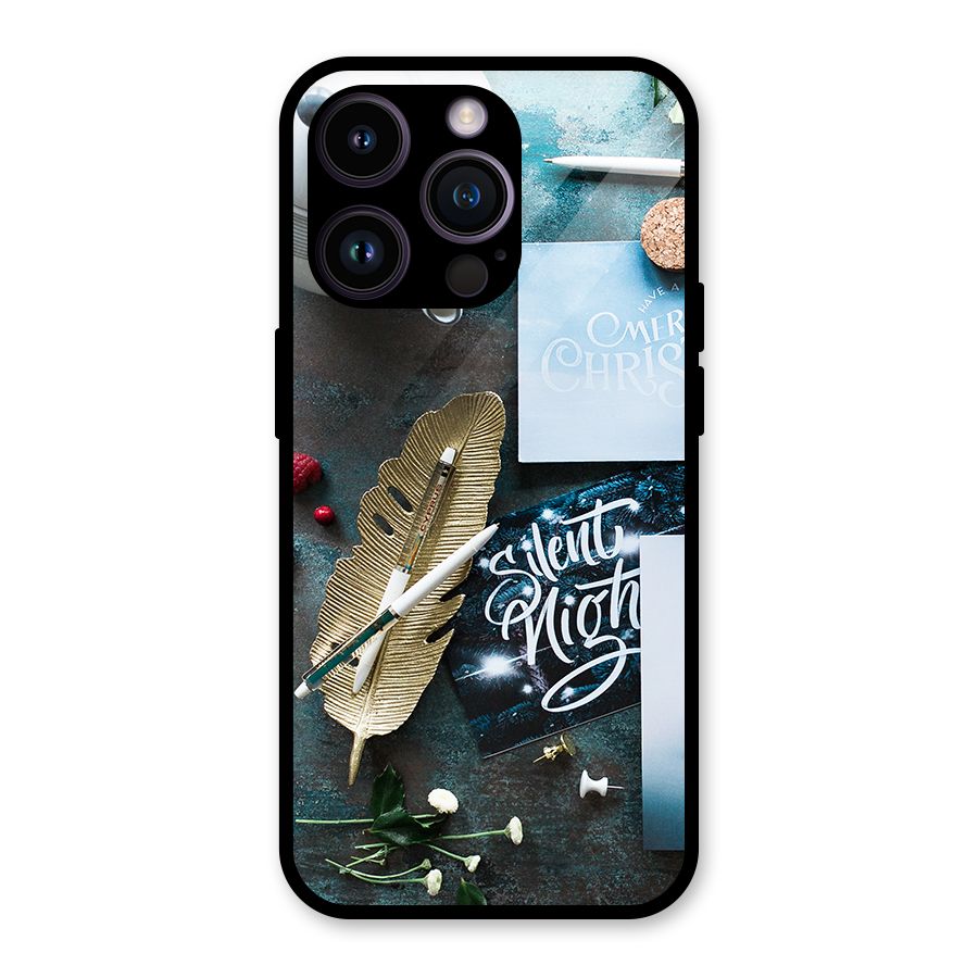 Silent Night Celebrations Glass Back Case for iPhone 14 Pro