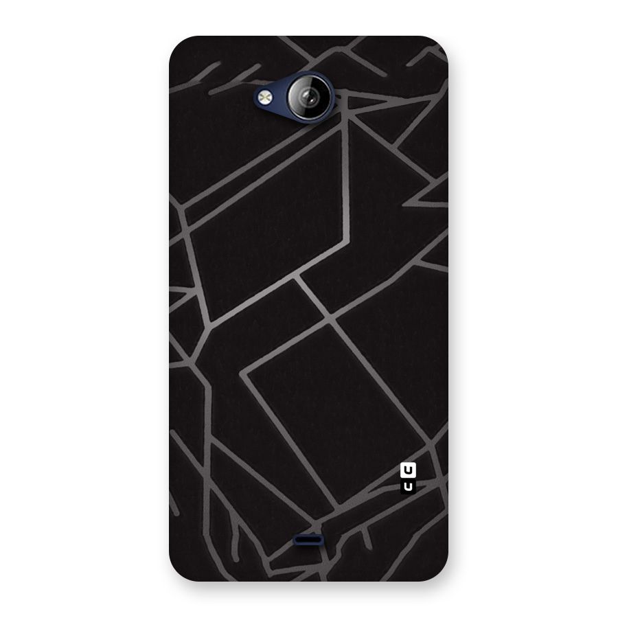 Silver Angle Design Back Case for Canvas Play Q355