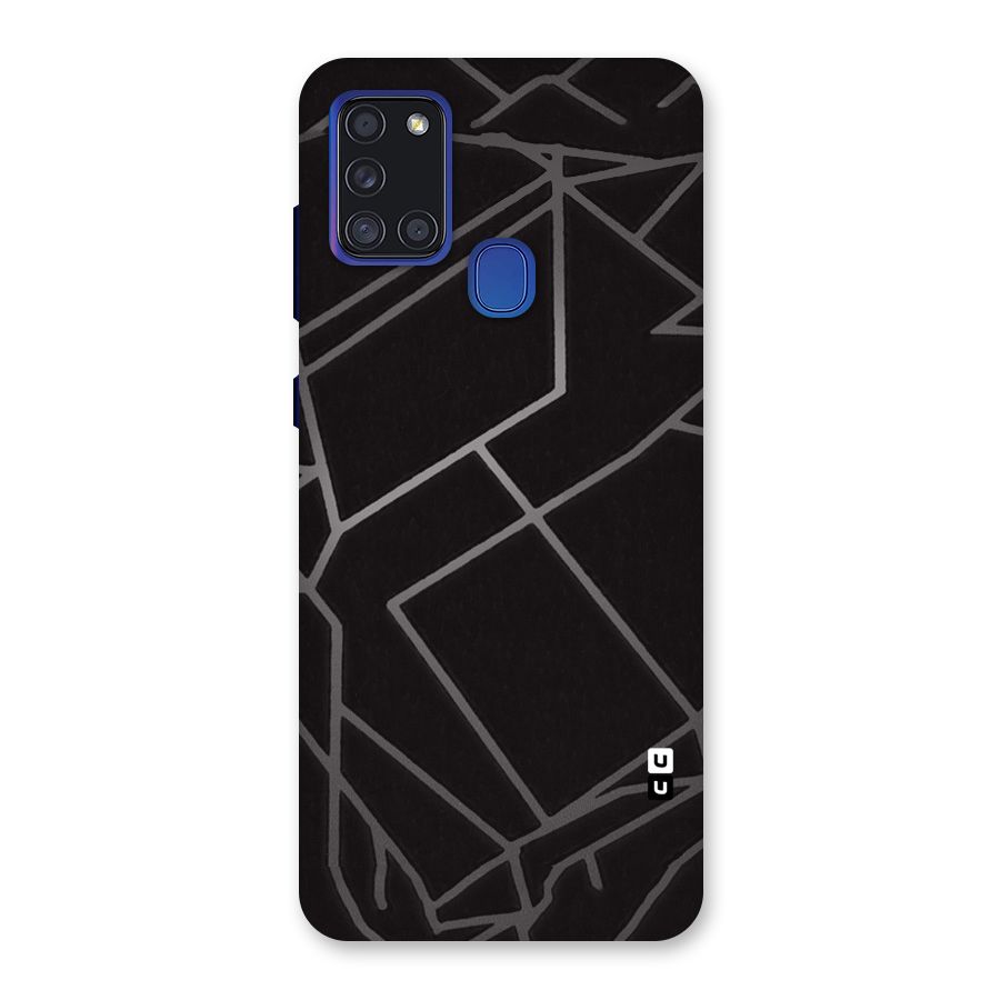 Silver Angle Design Back Case for Galaxy A21s