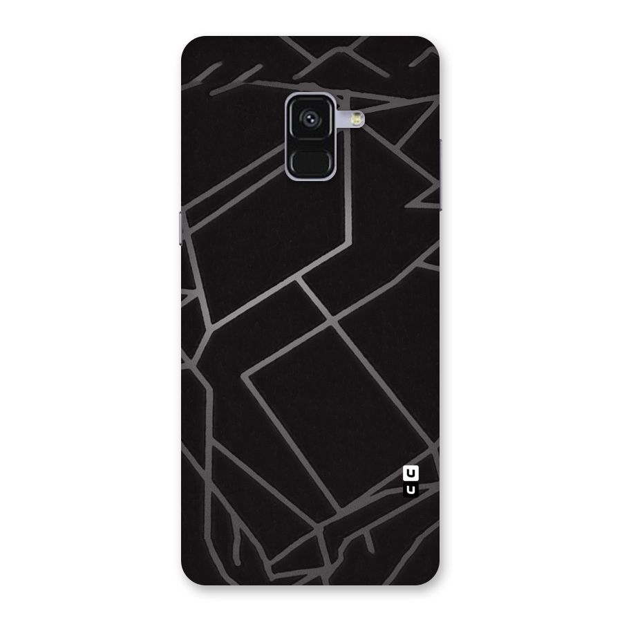 Silver Angle Design Back Case for Galaxy A8 Plus