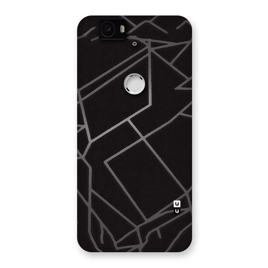 Silver Angle Design Back Case for Google Nexus-6P