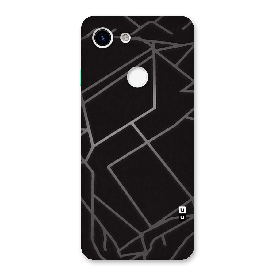 Silver Angle Design Back Case for Google Pixel 3