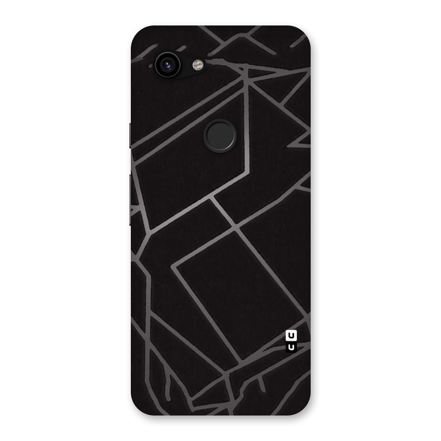 Silver Angle Design Back Case for Google Pixel 3a