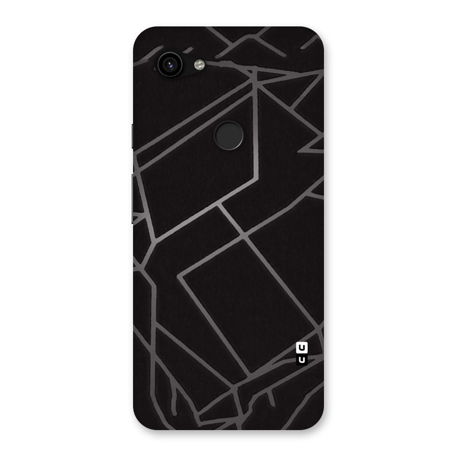 Silver Angle Design Back Case for Google Pixel 3a XL