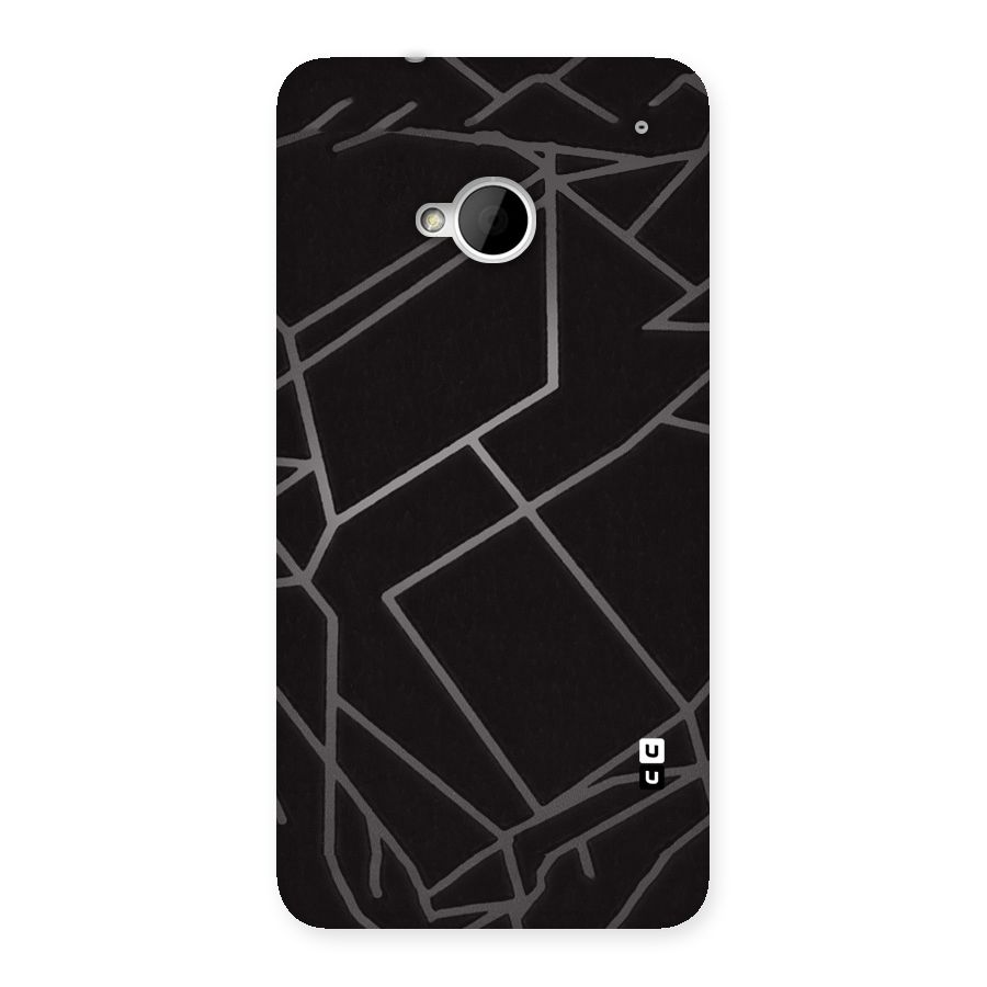 Silver Angle Design Back Case for HTC One M7