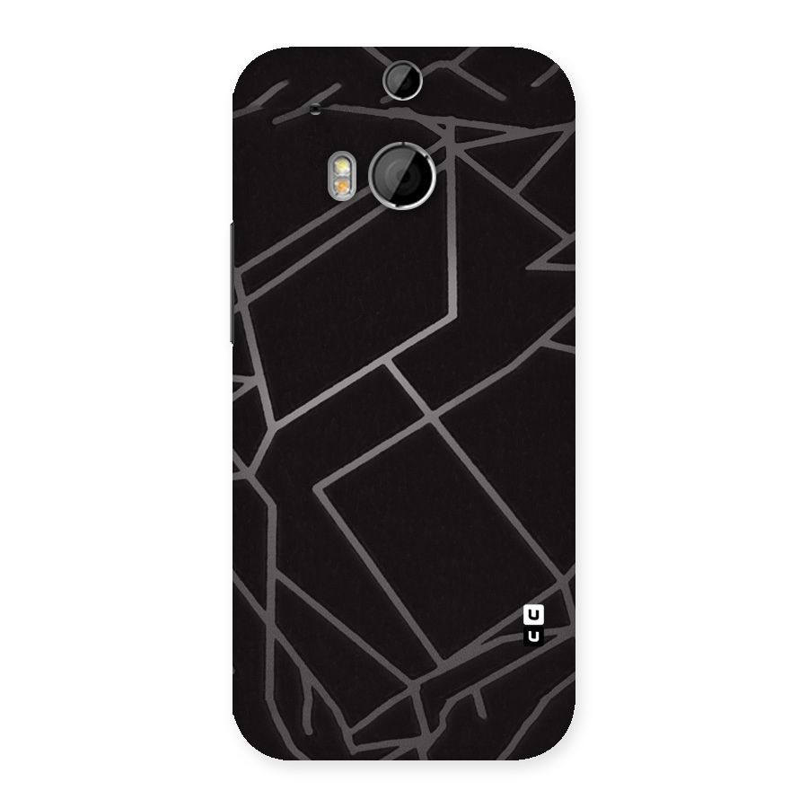 Silver Angle Design Back Case for HTC One M8