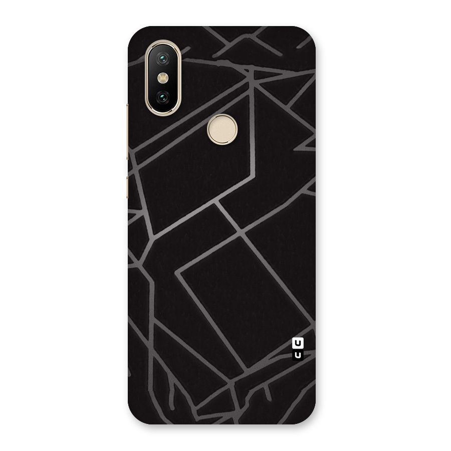 Silver Angle Design Back Case for Mi A2