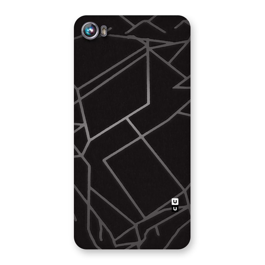 Silver Angle Design Back Case for Micromax Canvas Fire 4 A107