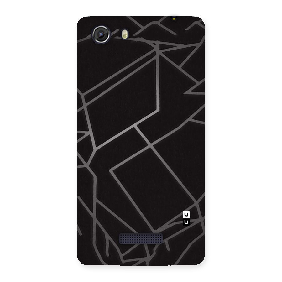 Silver Angle Design Back Case for Micromax Unite 3