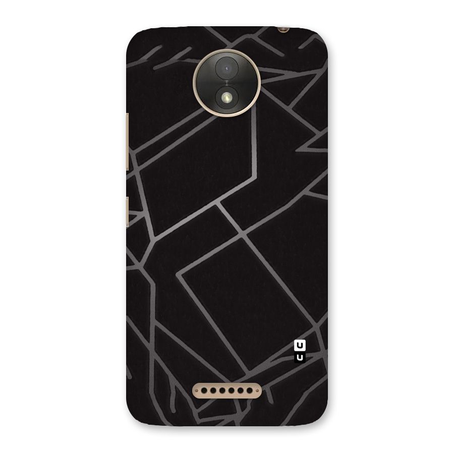 Silver Angle Design Back Case for Moto C Plus