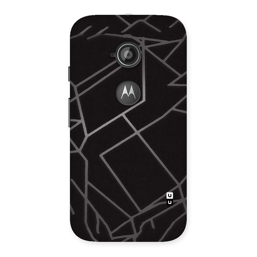 Silver Angle Design Back Case for Moto E 2nd Gen